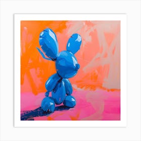 Blue Teddy Bear Art Print