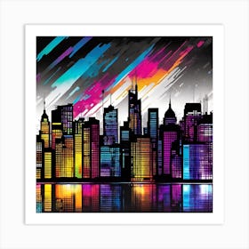 Cityscape Canvas Print 2 Art Print