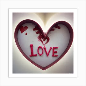 Love shape Art Print