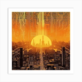 Futuristic Cityscape 1 Art Print