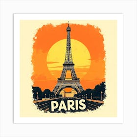 Paris Eiffel Tower water color art Art Print