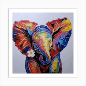 Colorful Elephant Painting Art Print