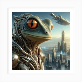 Futuristic Frog Art Print