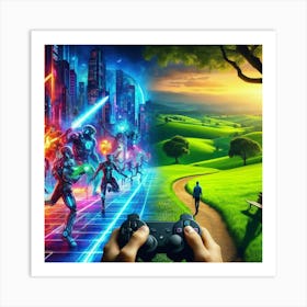 Video Game Landscape Art Print