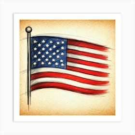 American Flag Art Print