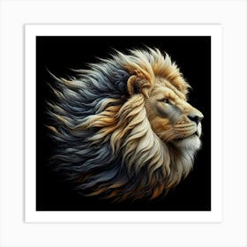 Lion Head 8 Art Print