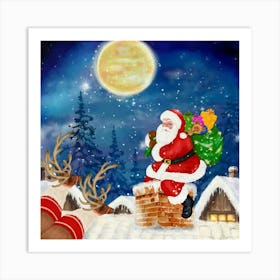 Christmas Santa Art Print