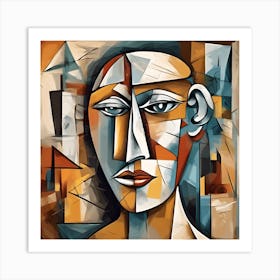 Abstract Portrait Of A Man Art Print