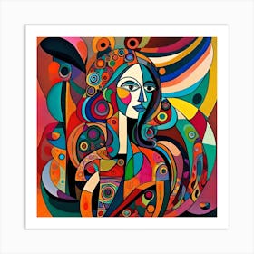 Abstract Of A Woman 2 Art Print