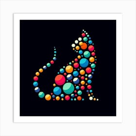 Abstract Cat 2 Art Print