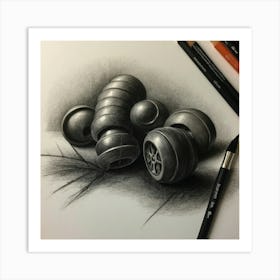 Pencil Drawing Art Print