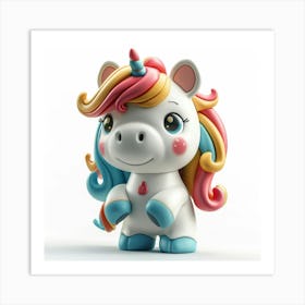 Unicorn Figurine 48 Art Print