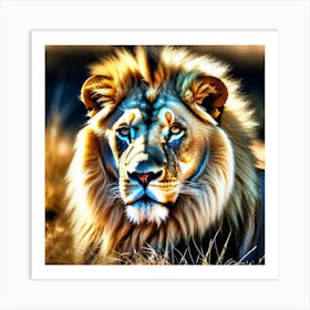 Lion art 25 Art Print