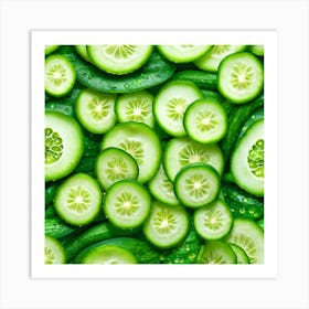 Cucumber Slices 7 Art Print