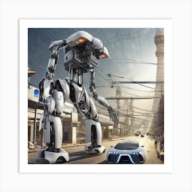 Futuristic Robot 36 Art Print