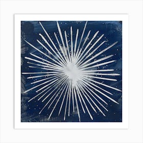 White Starburst Art Print