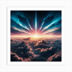 Sunrise Over Clouds 8 Art Print