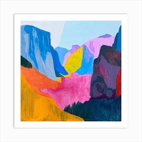 Colourful Abstract Yosemite National Park Usa 3 Art Print