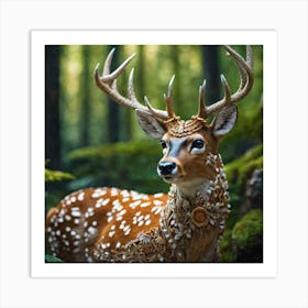 Deer In The Forest 85 Art Print