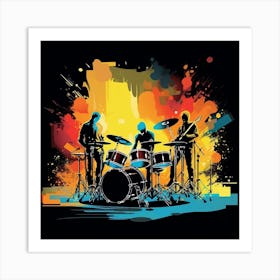 Band On Drums Art Print