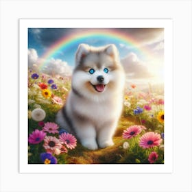 Rainbow Dog Art Print