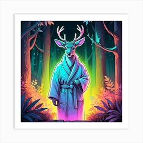 Deer In The Forest 50 Art Print