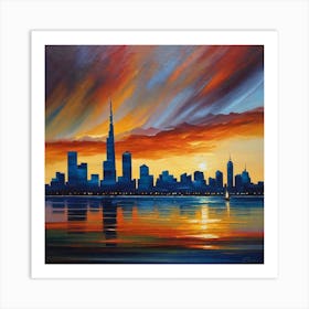 Dubai Skyline 4 Art Print