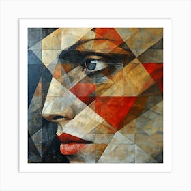 Abstract Of A Woman'S Face 3 Art Print