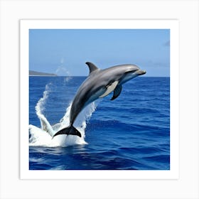 Dolphin Jumping Out Of The Water 1 Art Print