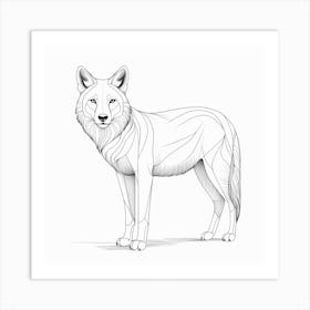 Wolf Drawing 1 Art Print