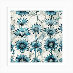 Blue Flowers Art Print