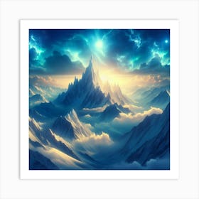 Mountain Landscape Wallpaper 1 Art Print