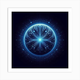 Abstract Holographic Star Art Print