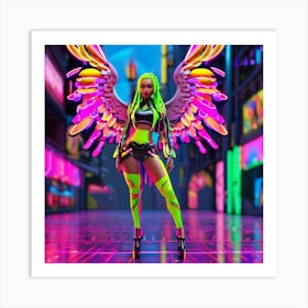 Neon Angel 38 Art Print