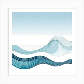 Blue Waves Art Print