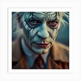 Man With Paint On His Face Art Print