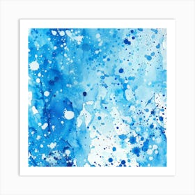 Watercolor Splashes Background Art Print