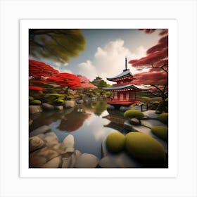 JAPANESE GARDEN Art Print