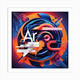 Leonardo Phoenix A Vibrant Abstract Art Piece Featuring A Fusi 3 Art Print