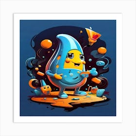 Cartoon Character Art Print