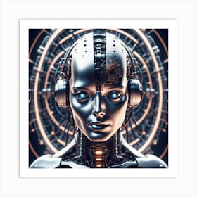 Cyborg Woman 11 Art Print