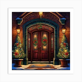 Christmas Door 79 Art Print