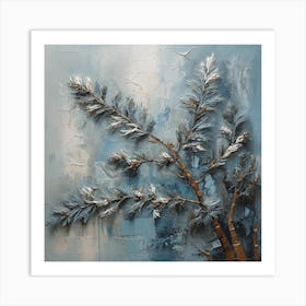 Blue spruce branches Art Print