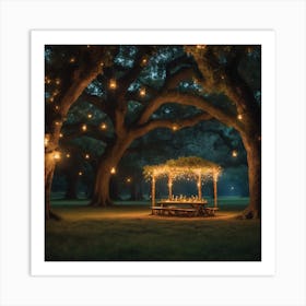 Picnic Under The Trees Art Print