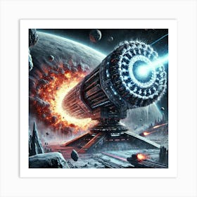 A Futuristic Sci Fi Scene Illustrating The Tactica 1 Art Print