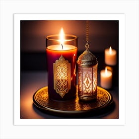 Islamic Candle Art Print