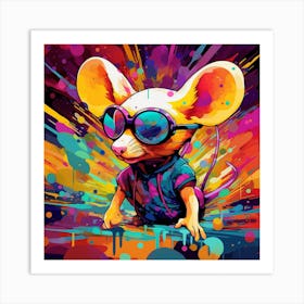 Splatter Mouse Art Print