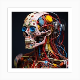 Mechanical Skeleton Art Print