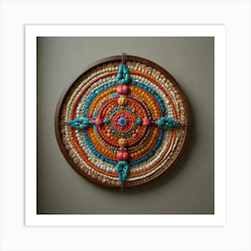 Beaded Compass Art Print