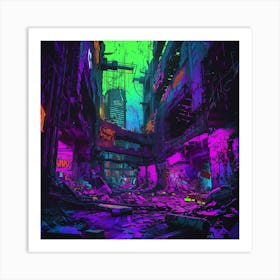 Neon City 7 Art Print